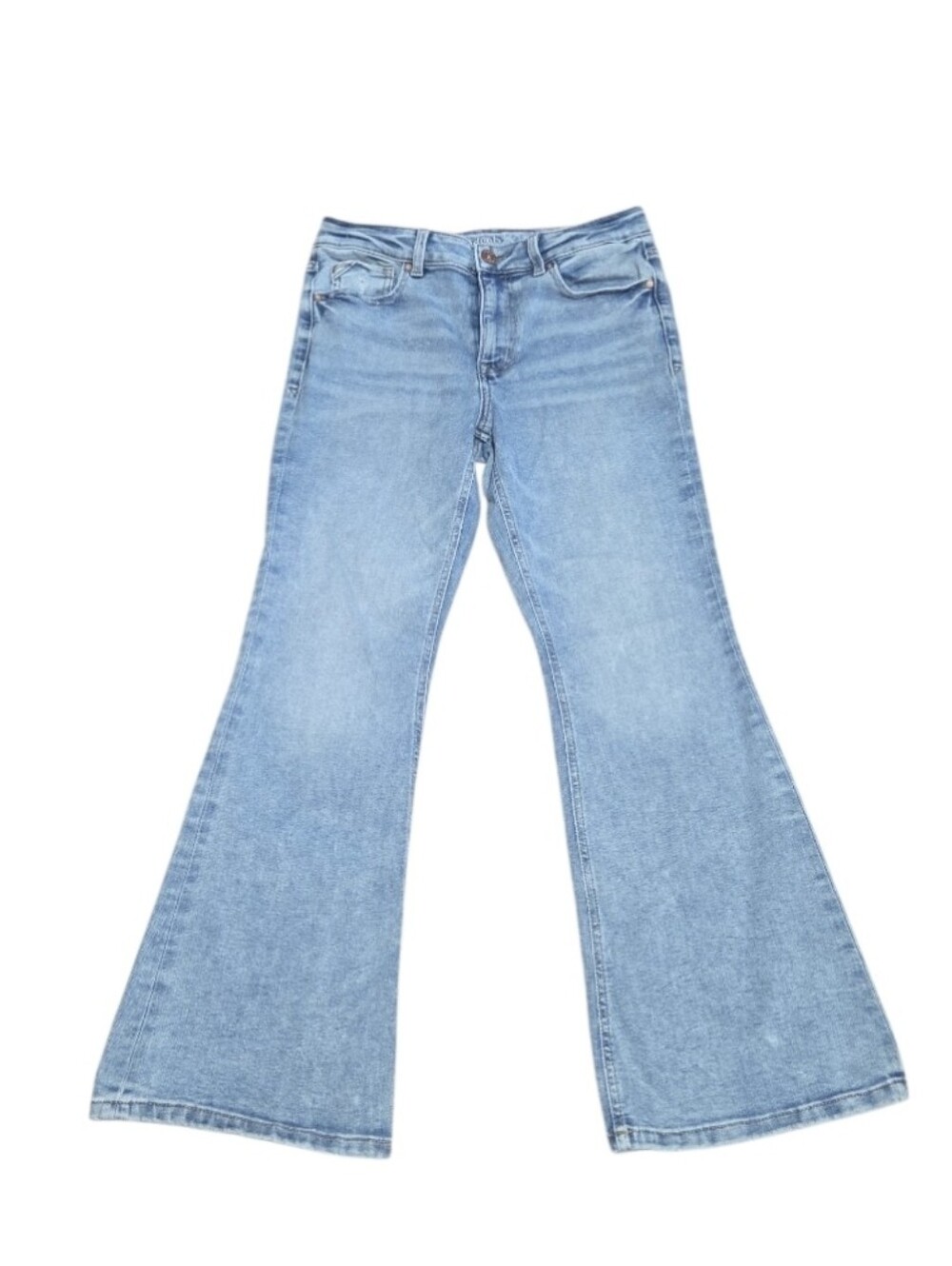 Edgely Flare Light Wash Womens Jeans Size 10 Short Midrise City Chic Boho